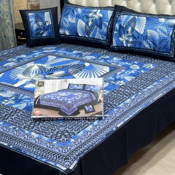 King Size Panel Print 4-Piece Bedding Set